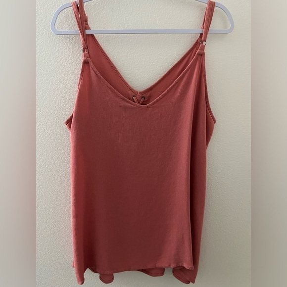 Torrid 3 Mauve Faux Lace Up Tank Adjustable Straps 3X Plus Size - Picture 4 of 7
